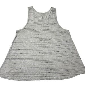 SONOMA Goods for Life Women Tank Top Gray Star Stripe Print 2X Casual Sleeveless